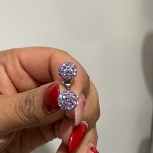 Elegant Purple Stud Earrings